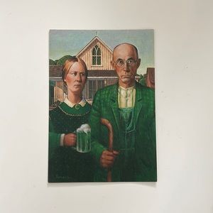 Grant Wood American Gothic St Patrick’s Day Card